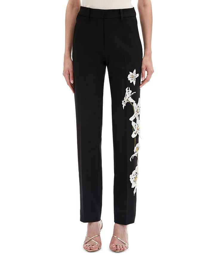 Брюки с акварельной орхидеей Oscar de la Renta, черный
Брюки с акварельной орхидеей Oscar de la Renta, черный