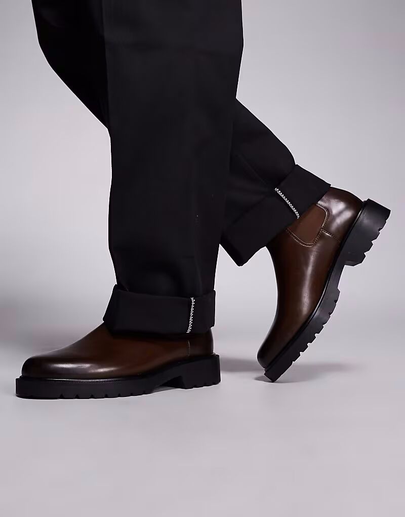 Ботинки челси полированного коричневого цвета Asos Design
Ботинки челси полированного коричневого цвета Asos Design