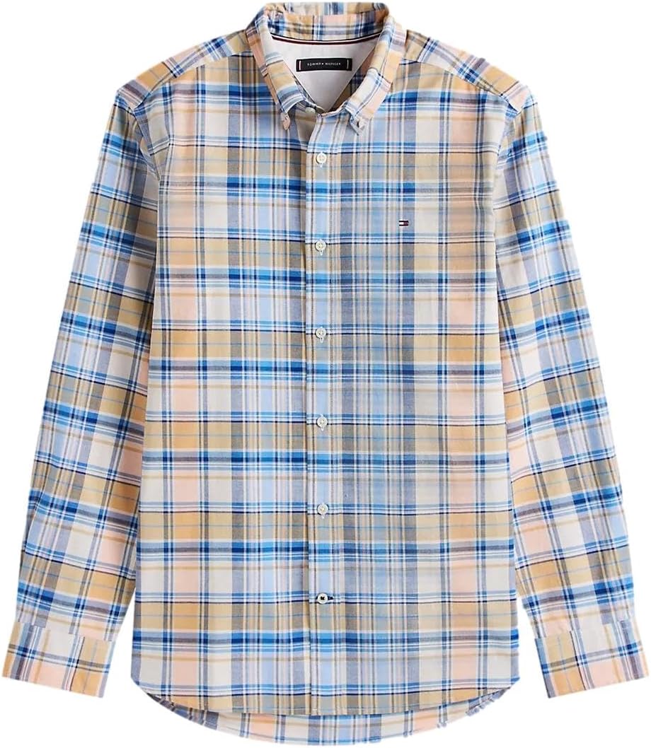 Мужская фирменная рубашка TOMMY HILFIGER с длинным рукавом и застежкой на пуговицы, классического кроя, коллекция 2025 года, Madras Orange Multi 4706.800.
Мужская фирменная рубашка TOMMY HILFIGER с длинным рукавом и застежкой на пуговицы, классического кроя, коллекция 2025 года, Madras Orange Multi 4706.800.