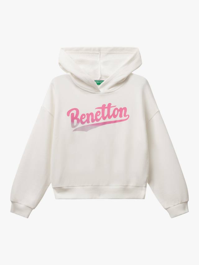 Детская хлопковая худи с логотипом Benetton, White
Детская хлопковая худи с логотипом Benetton, White