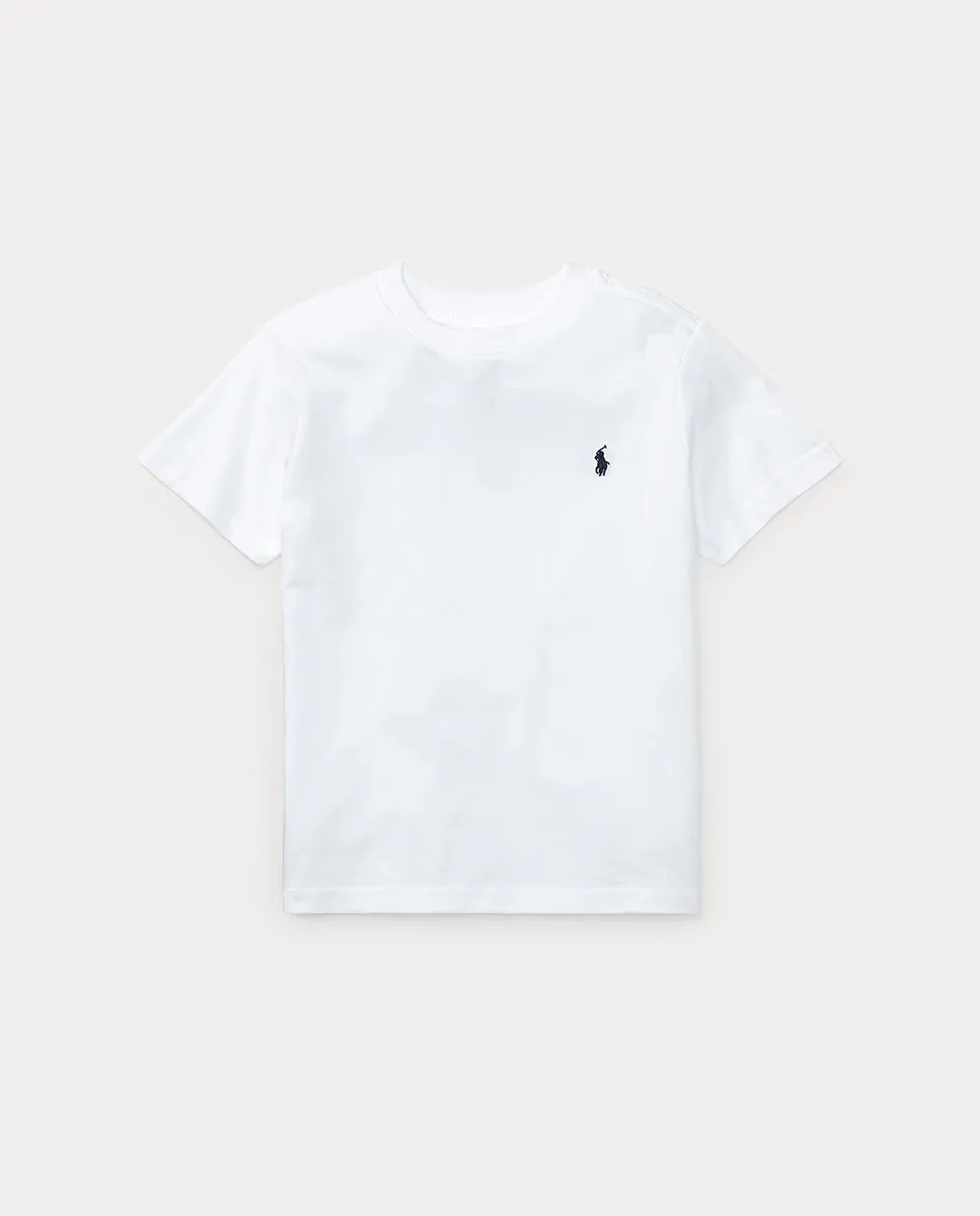 Белая хлопковая футболка для мальчика Polo Ralph Lauren
Белая хлопковая футболка для мальчика Polo Ralph Lauren