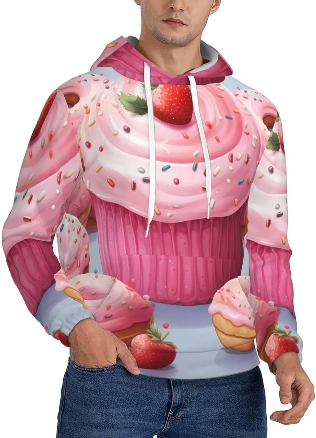 Мужской худи с капюшоном Donut and Cupcake, мягкий, ветрозащитный, с карманом SDTYKHJ
Мужской худи с капюшоном Donut and Cupcake, мягкий, ветрозащитный, с карманом SDTYKHJ