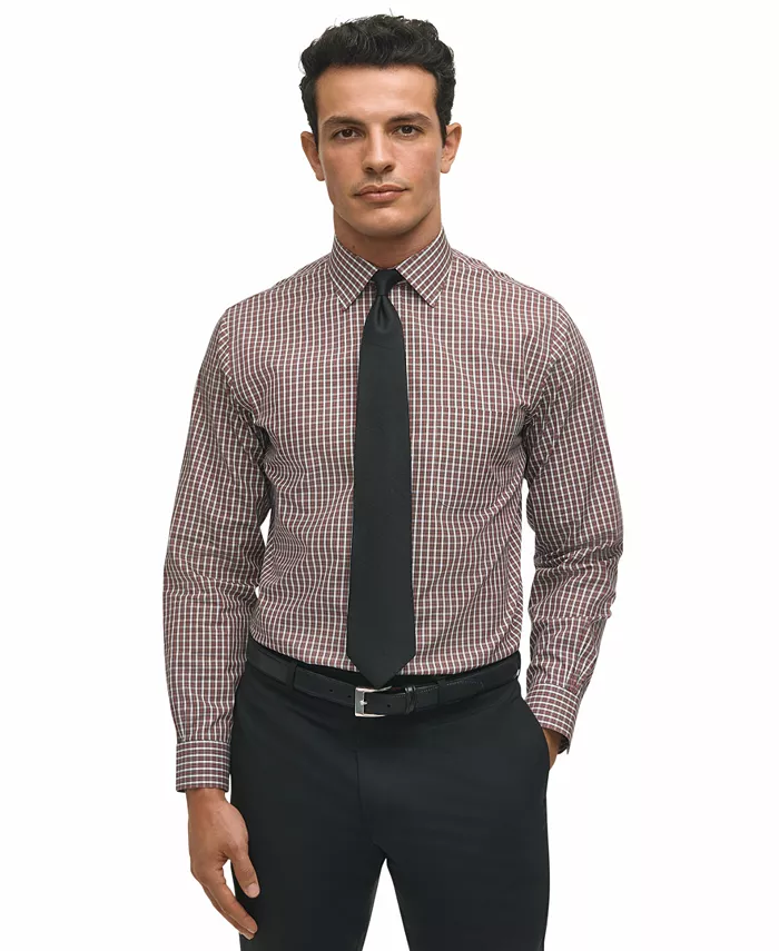 Мужская рубашка прямого кроя с косым воротником и клетчатой клеткой Brooks Brothers, белый
Мужская рубашка прямого кроя с косым воротником и клетчатой клеткой Brooks Brothers, белый