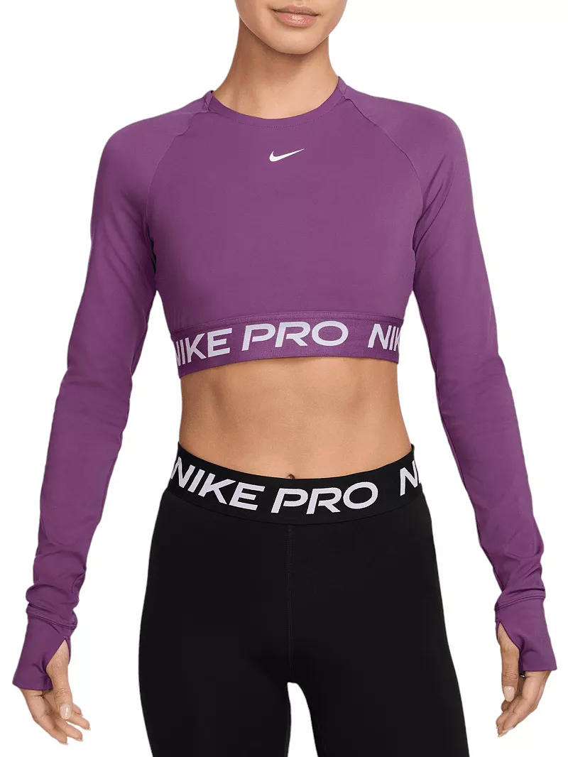 Женская укороченная футболка с длинными рукавами Nike Pro Dri-FIT, цвет Hot Fuschia
Женская укороченная футболка с длинными рукавами Nike Pro Dri-FIT, цвет Hot Fuschia