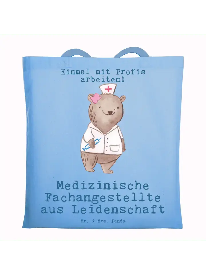 Сумка для переноски Mr & Mrs Panda Medizinische Fachangestellte Leiden, небесно-синий
Сумка для переноски Mr & Mrs Panda Medizinische Fachangestellte Leiden, небесно-синий