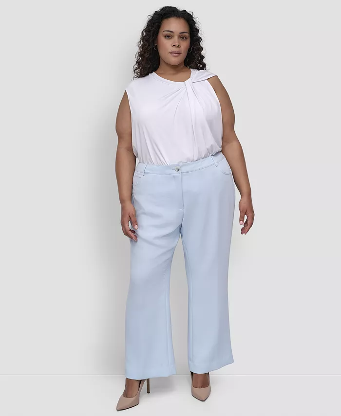 Брюки прямого кроя со средней посадкой больших размеров DKNY, синий
Брюки прямого кроя со средней посадкой больших размеров DKNY, синий