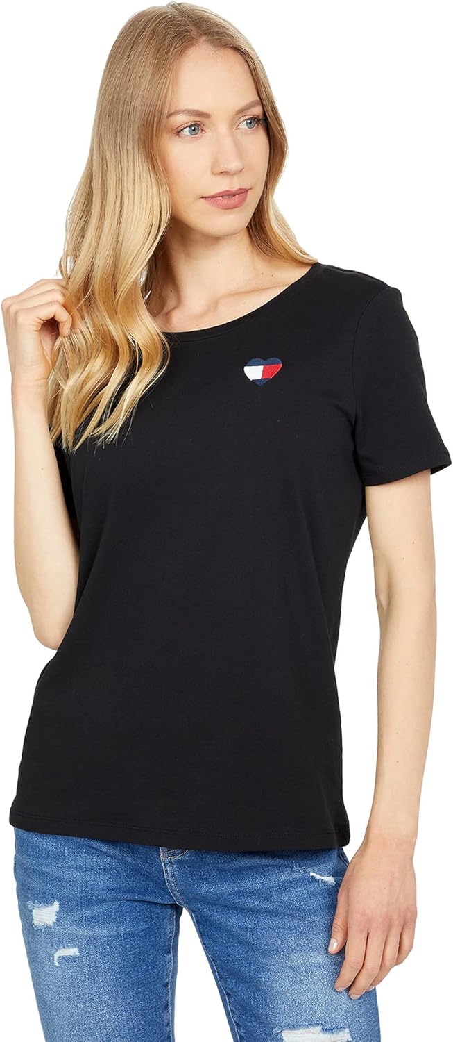 Женская футболка с круглым вырезом и логотипом Tommy Hilfiger, Black Heart, Черный, Женская футболка с круглым вырезом и логотипом Tommy Hilfiger, Black Heart
Женская футболка с круглым вырезом и логотипом Tommy Hilfiger, Black Heart, Черный, Женская футболка с круглым вырезом и логотипом Tommy Hilfiger, Black Heart