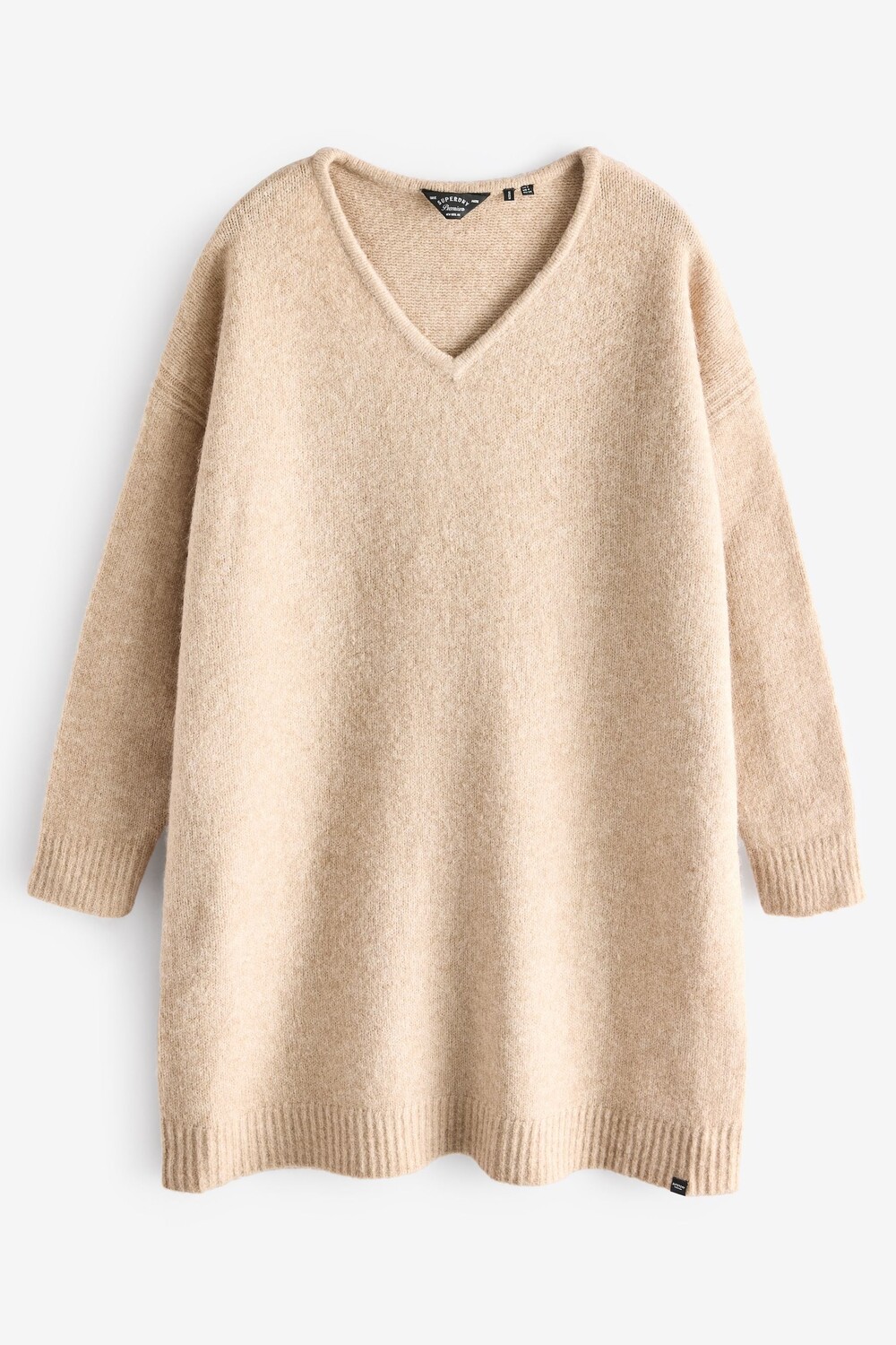 Платье джемпер свободного кроя с V образным вырезом Superdry, бежевый
Платье джемпер свободного кроя с V образным вырезом Superdry, бежевый