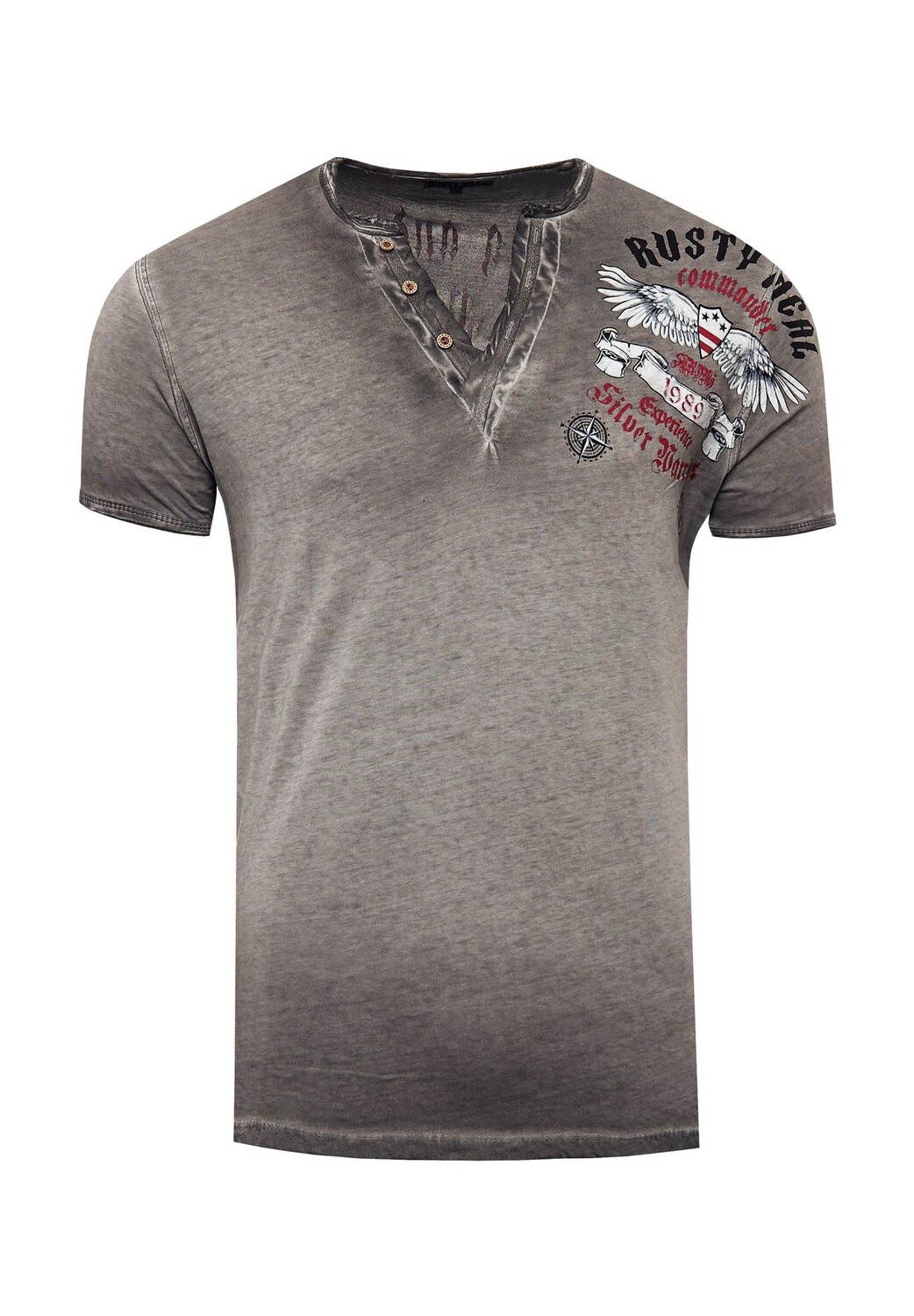 Футболка с модной планкой на пуговицах RUSTY NEAL, антрацит
Футболка с модной планкой на пуговицах RUSTY NEAL, антрацит