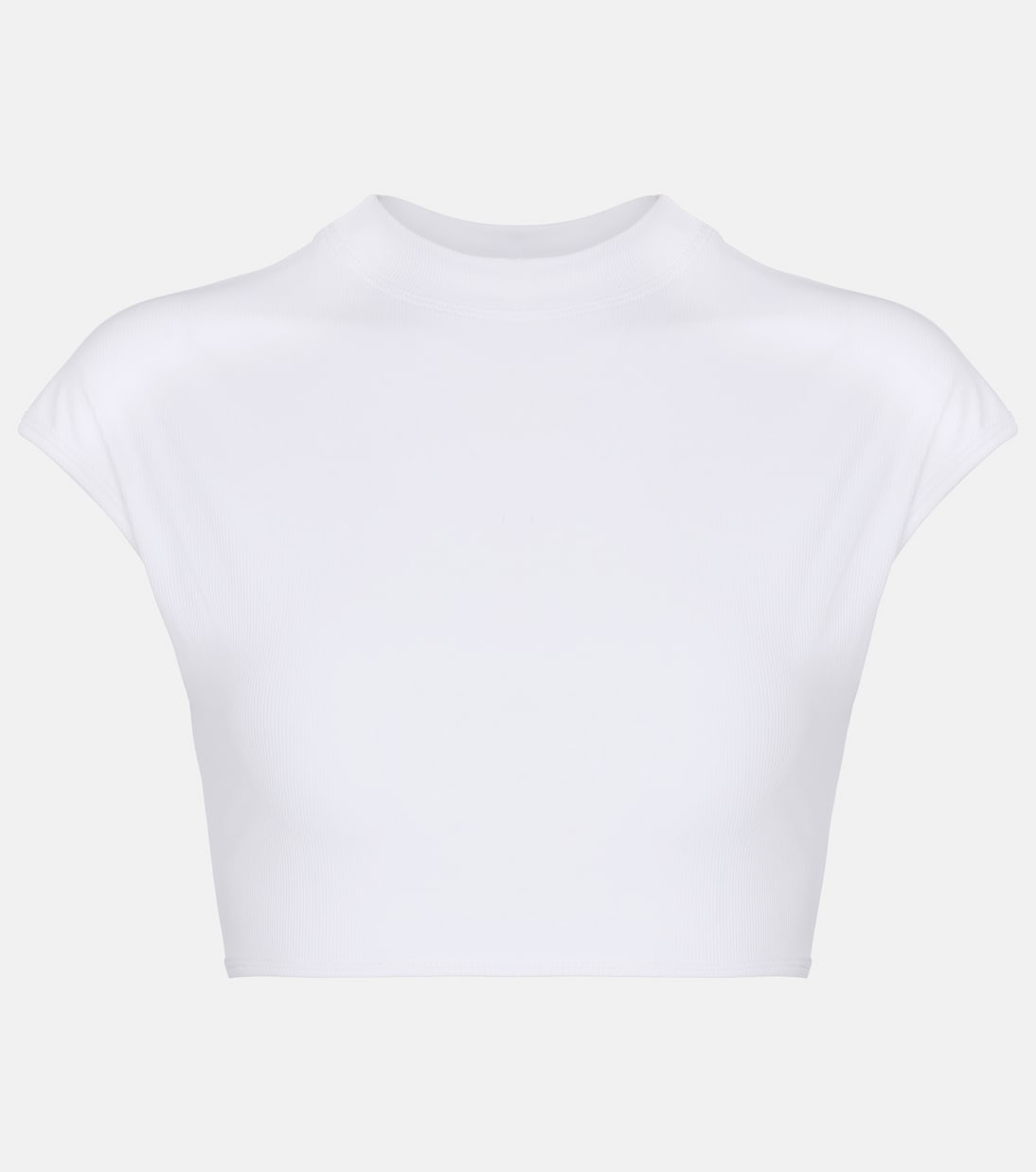 Укороченный топ из эластичного джерси The Attico, белый
Укороченный топ из эластичного джерси The Attico, белый