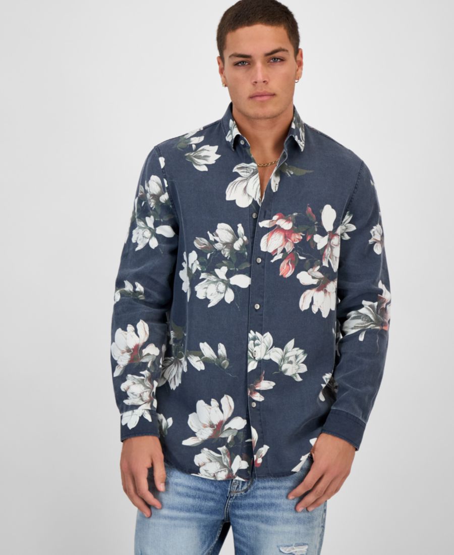 Мужская рубашка с цветочным принтом GUESS, Navy Flower Aop
Мужская рубашка с цветочным принтом GUESS, Navy Flower Aop