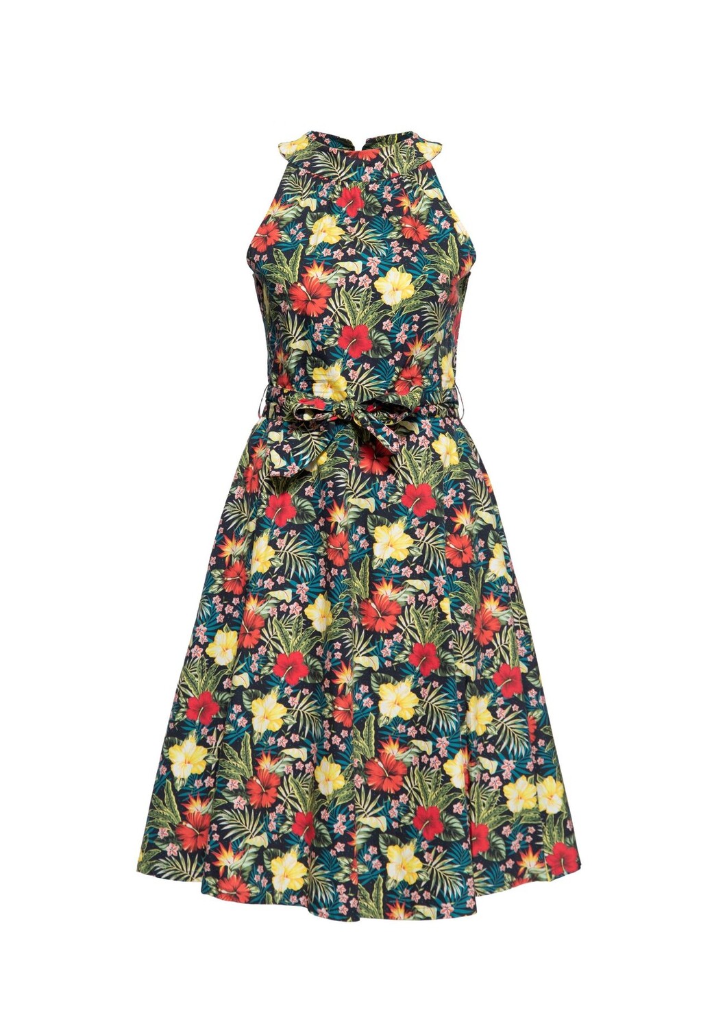 Летнее платье с гавайским цветочным узором QUEEN KEROSIN, черный
Летнее платье с гавайским цветочным узором QUEEN KEROSIN, черный