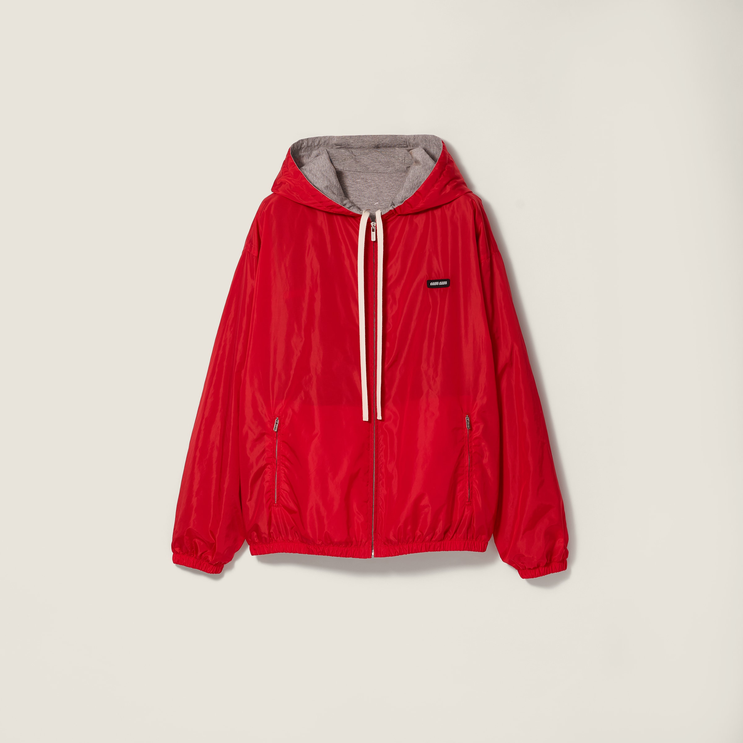 Двусторонний блузон из технической ткани и джерси MIU MIU, красный/серый
Двусторонний блузон из технической ткани и джерси MIU MIU, красный/серый