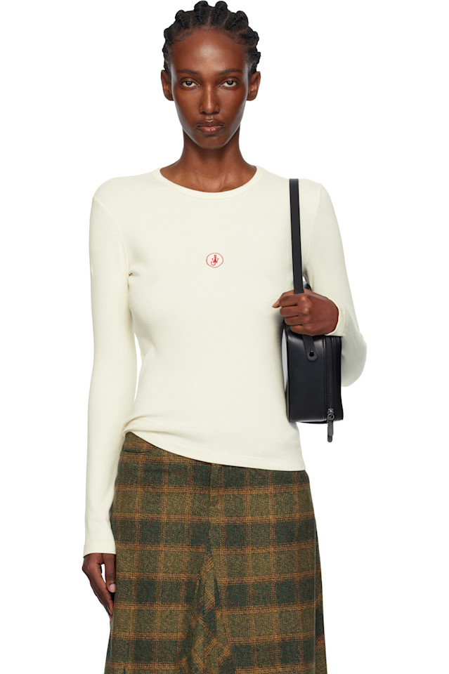 Jw Anderson Футболка Off-White с вышивкой якоря
Jw Anderson Футболка Off-White с вышивкой якоря