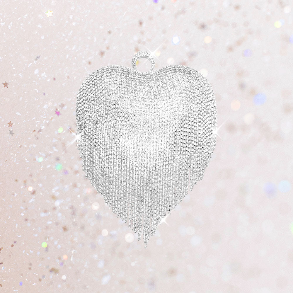 Вечерняя сумка-тоут / клатч / сумка через плечо с бахромой из стразов в форме сердца FASHNZFAB
Вечерняя сумка-тоут / клатч / сумка через плечо с бахромой из стразов в форме сердца FASHNZFAB