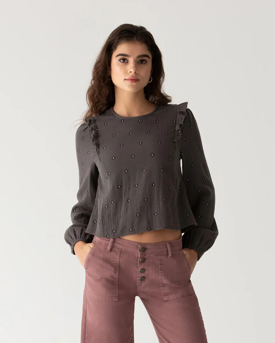 Женская блузка с длинными рукавами и застежкой на пуговицы Noon, темно-серый
Женская блузка с длинными рукавами и застежкой на пуговицы Noon, темно-серый