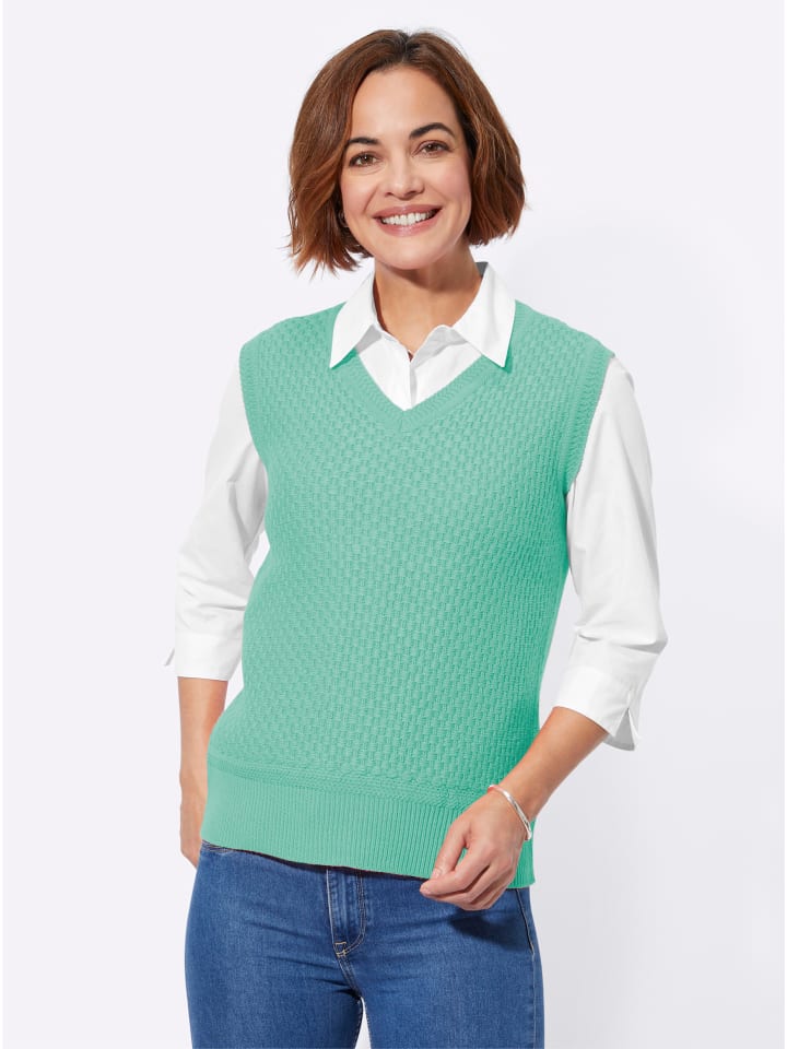 Бирюзовый жилет-свитер WITT WEIDEN
Бирюзовый жилет-свитер WITT WEIDEN