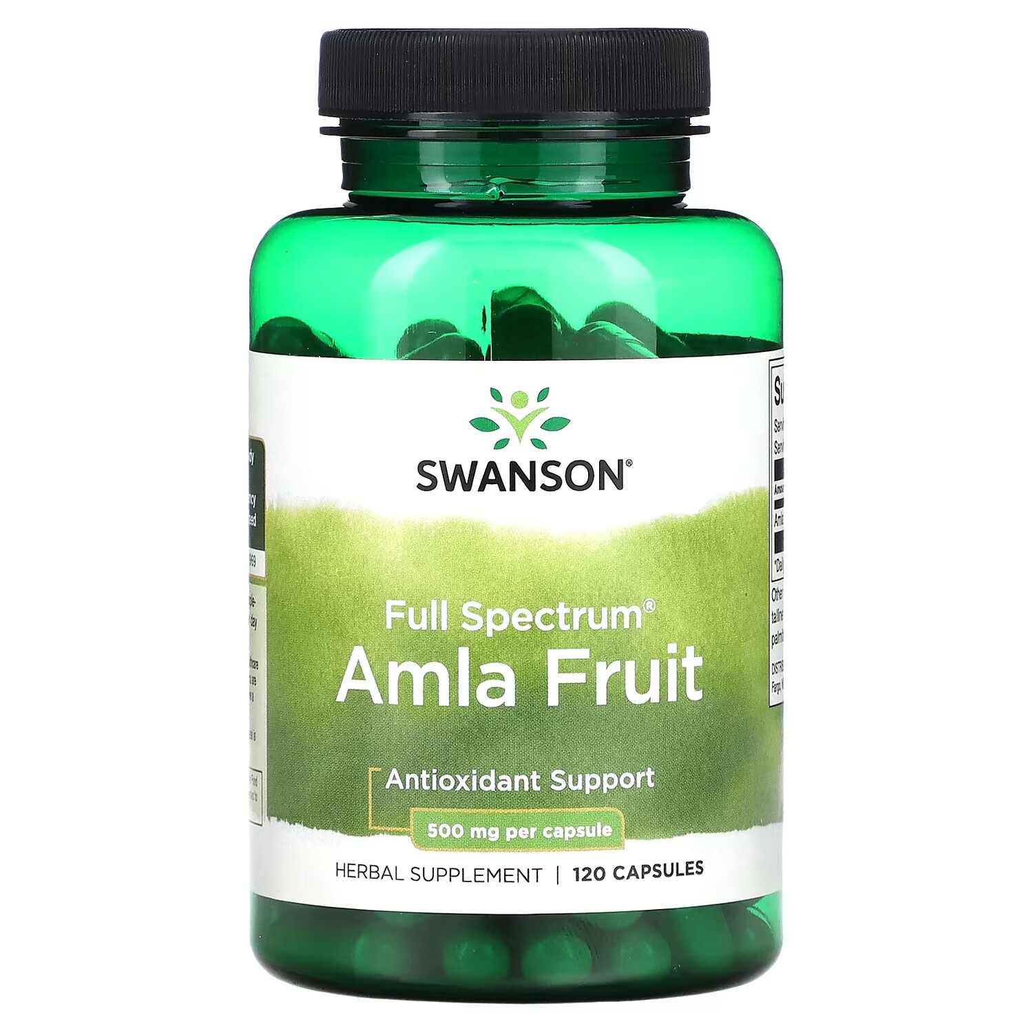 Растительная добавка Swanson Full Spectrum Amla Fruit 500 мг, 120 капсул