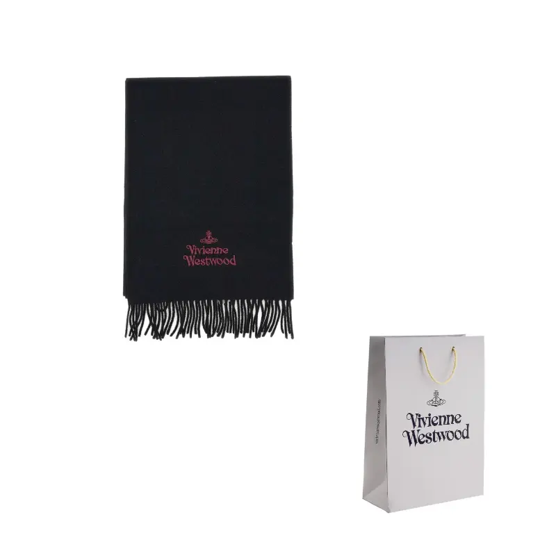 Шарф с вышитым логотипом Orb Vivienne Westwood, черный
Шарф с вышитым логотипом Orb Vivienne Westwood, черный