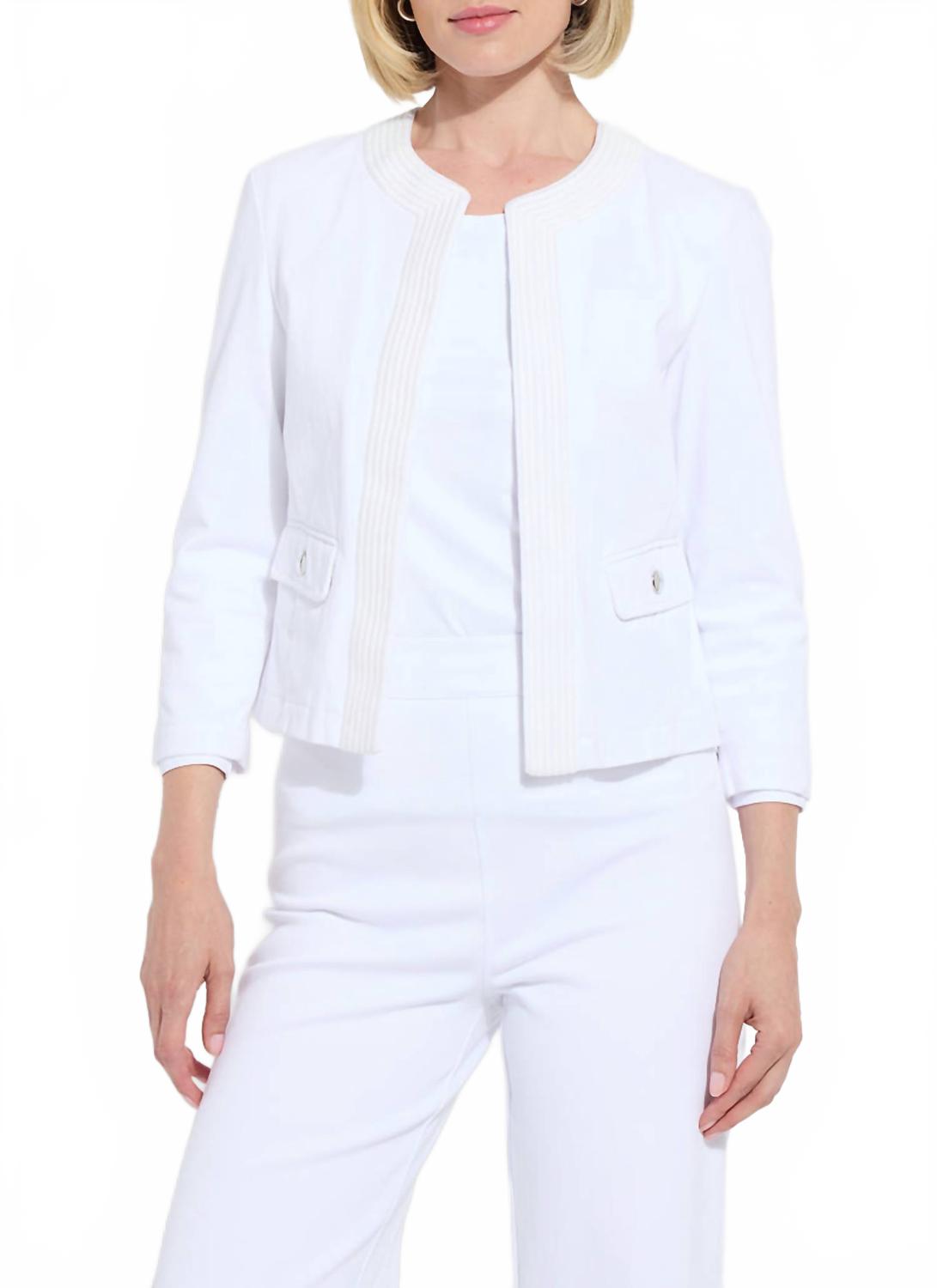 Арбор Вышитая Джинсовая Куртка В Белом Цвете Lysse 
Арбор Вышитая Джинсовая Куртка В Белом Цвете Lysse