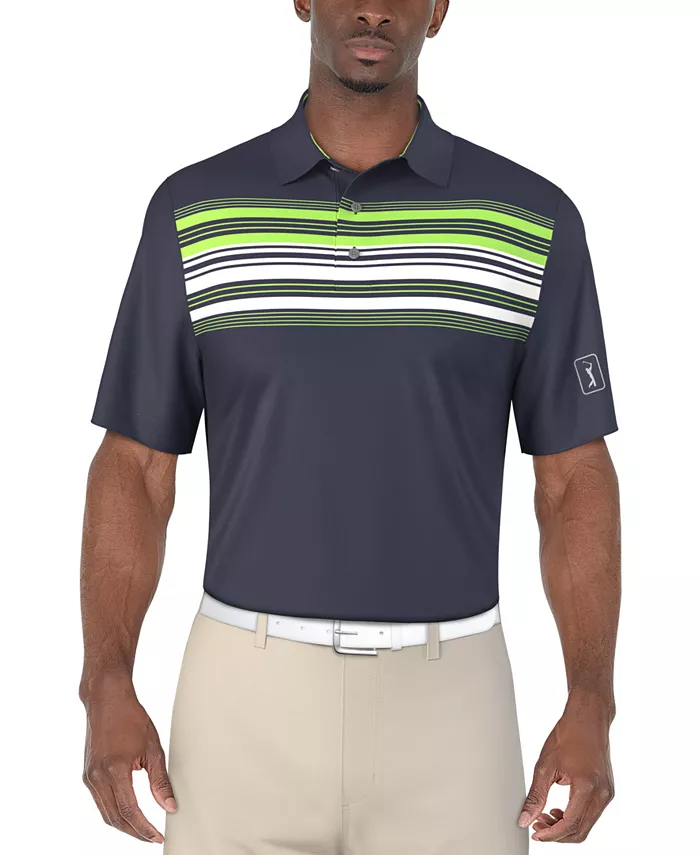 Мужская поло для гольфа с коротким рукавом и полосой на груди PGA TOUR, синий
Мужская поло для гольфа с коротким рукавом и полосой на груди PGA TOUR, синий