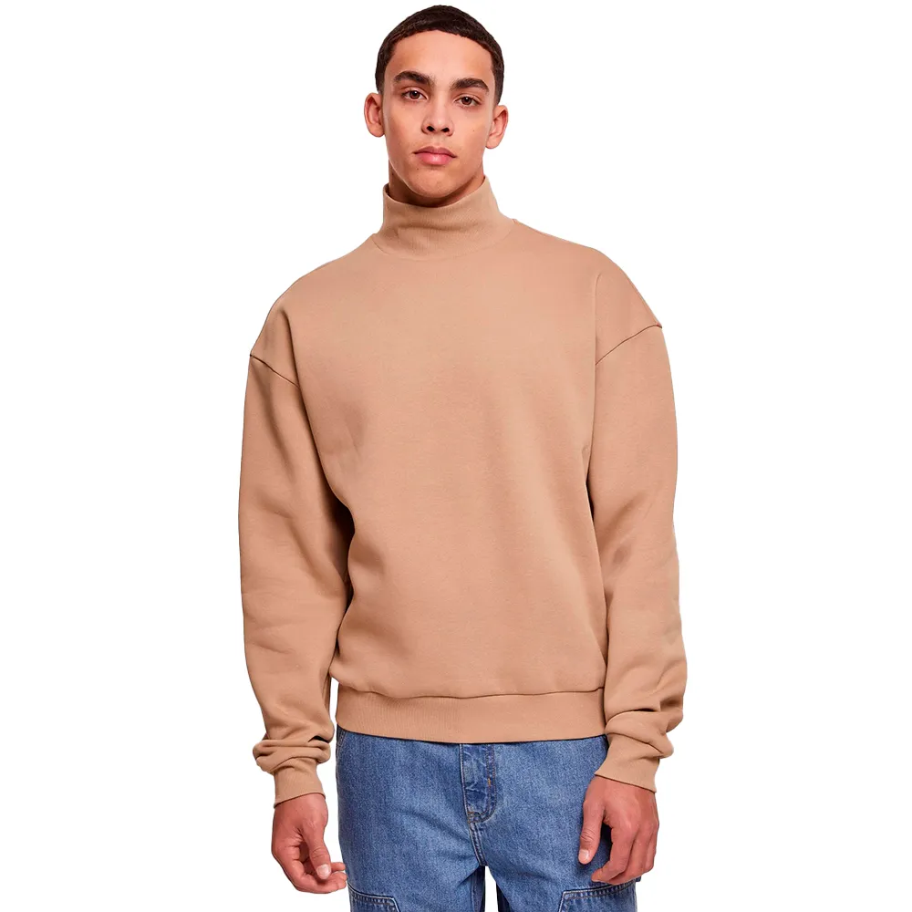 Толстовка Urban Classics High Rib Neck, бежевый 
Толстовка Urban Classics High Rib Neck, бежевый