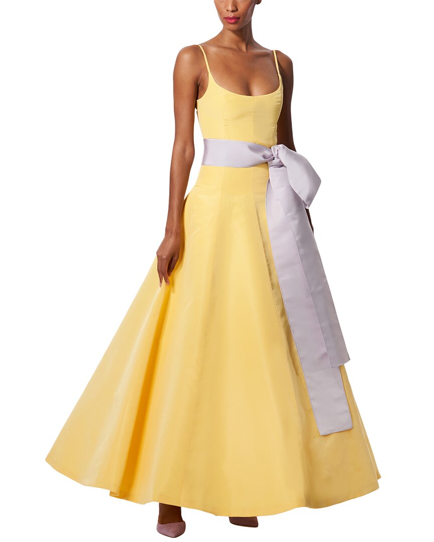 Carolina Herrera Шелковое длинное платье с глубоким вырезом и бретельками-спагетти, желтый
Carolina Herrera Шелковое длинное платье с глубоким вырезом и бретельками-спагетти, желтый