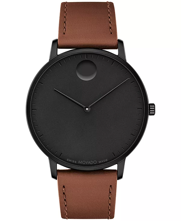 Швейцарские кварцевые часы унисекс из коньячной кожи, 41 мм Movado, brown
Швейцарские кварцевые часы унисекс из коньячной кожи, 41 мм Movado, brown