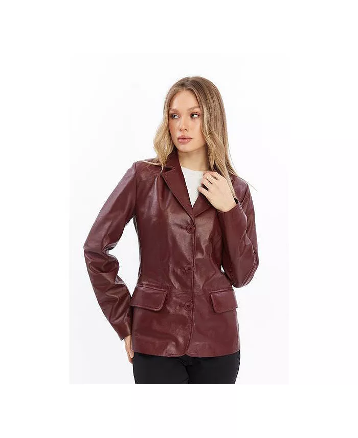 Женская кожаная куртка из натуральной кожи Furniq UK, красный
Женская кожаная куртка из натуральной кожи Furniq UK, красный