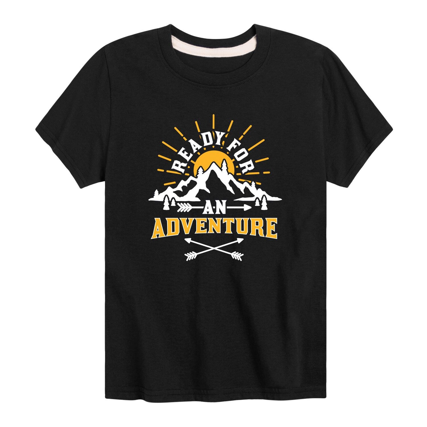 Футболка с рисунком «Готовы к приключениям» для мальчиков 8–20 лет Licensed Character, черный