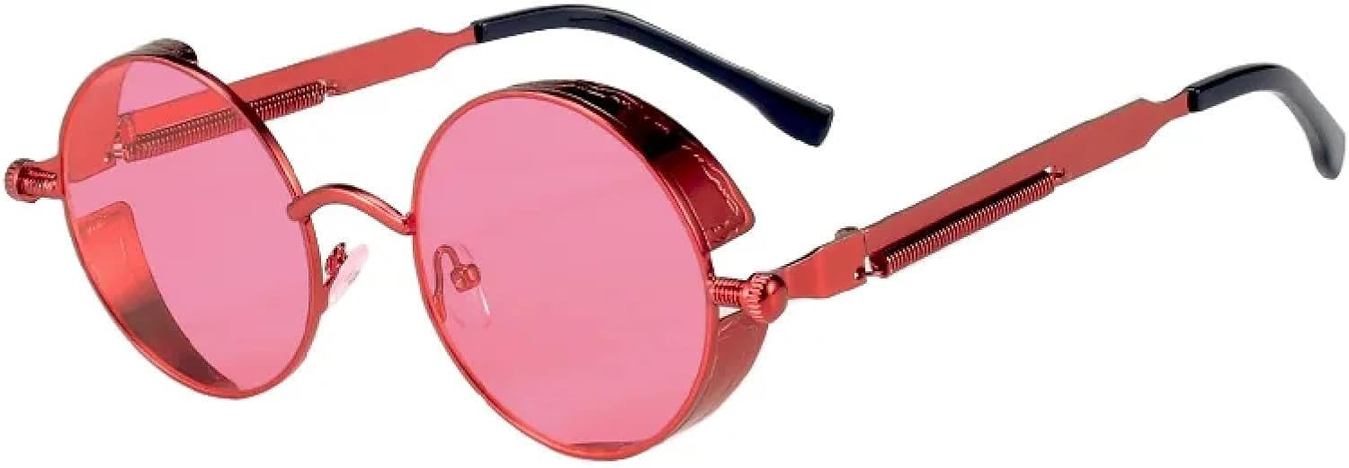 Солнцезащитные очки с защитой от УФ-излучения UV400 для женщин и мужчин | Панк, металл, стимпанк, круглые | для занятий спортом на открытом воздухе DSVIGF, Red Clear Red
Солнцезащитные очки с защитой от УФ-излучения UV400 для женщин и мужчин | Панк, металл, стимпанк, круглые | для занятий спортом на открытом воздухе DSVIGF, Red Clear Red