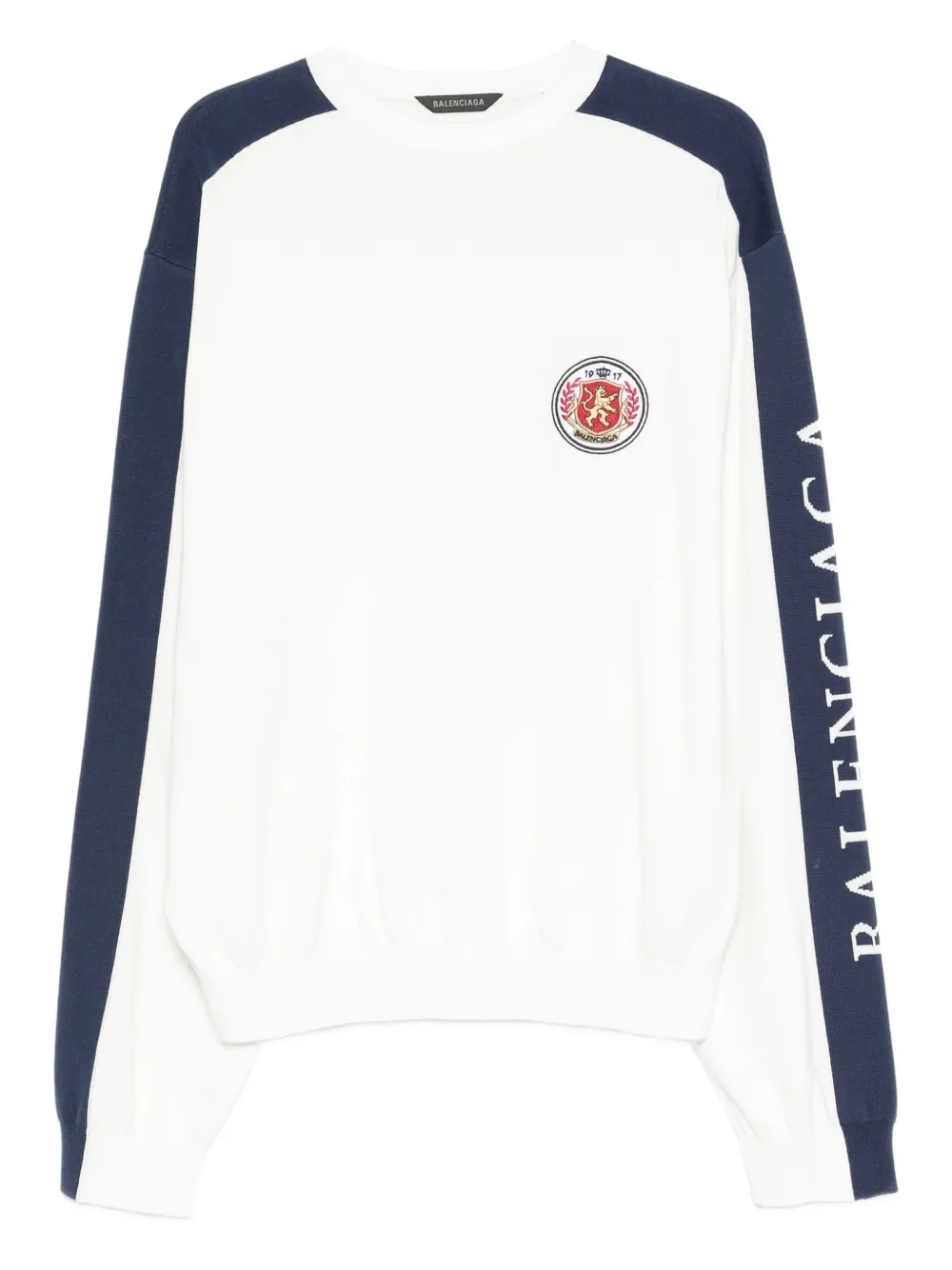 Свитер с вышитым логотипом Balenciaga, белый
Свитер с вышитым логотипом Balenciaga, белый