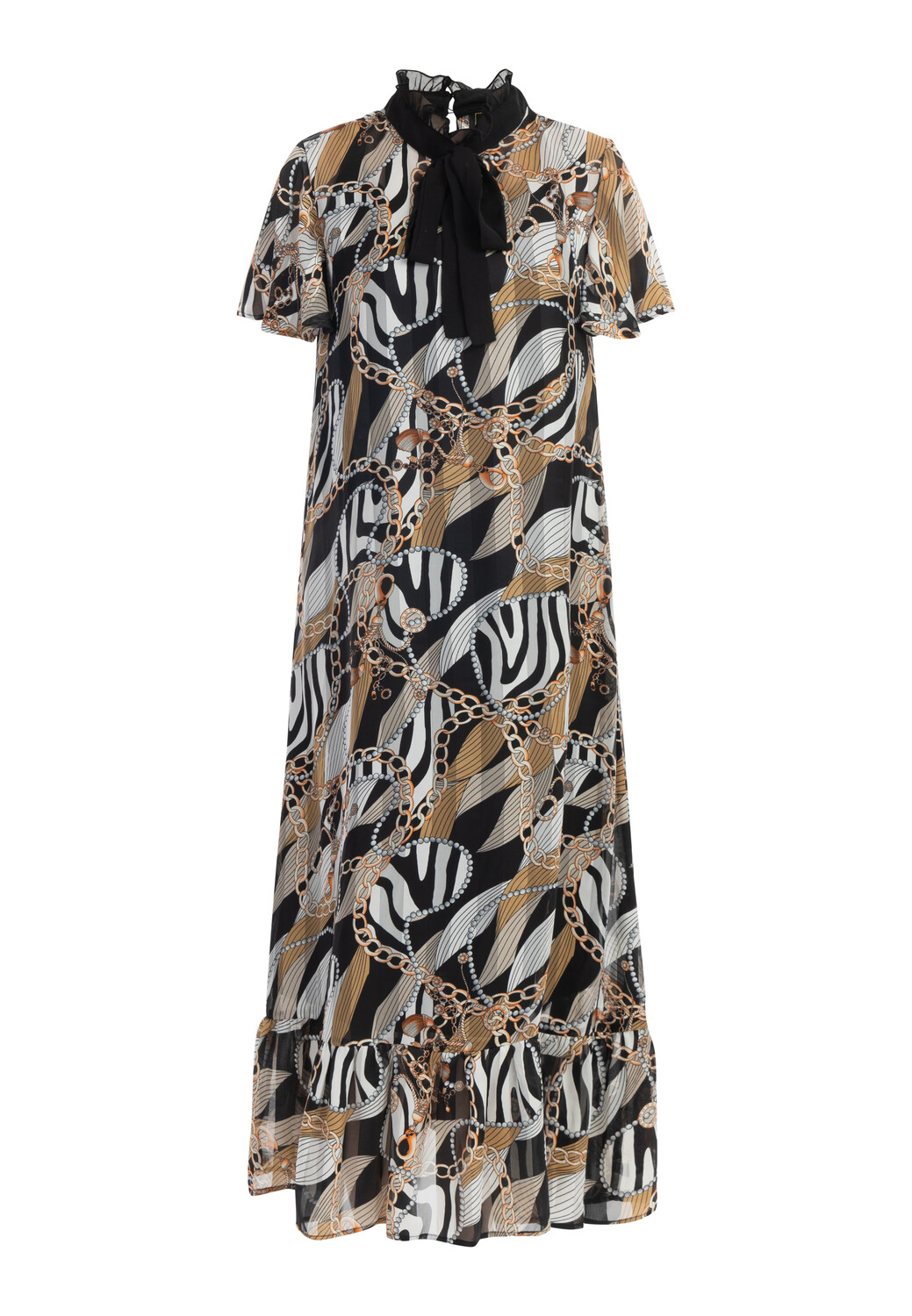 Платье faina Midi Mit Allover Print, черный 
Платье faina Midi Mit Allover Print, черный