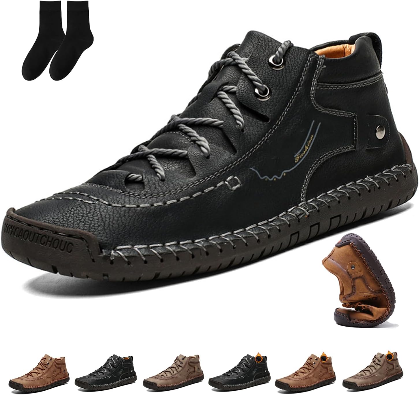 Мужские повседневные кожаные туфли Челси-ботинки на щиколотке Слипоны Легкие лоферы Средние ботинки для ходьбы и вождения Нескользящие туфли Generic, черный
Мужские повседневные кожаные туфли Челси-ботинки на щиколотке Слипоны Легкие лоферы Средние ботинки для ходьбы и вождения Нескользящие туфли Generic, черный