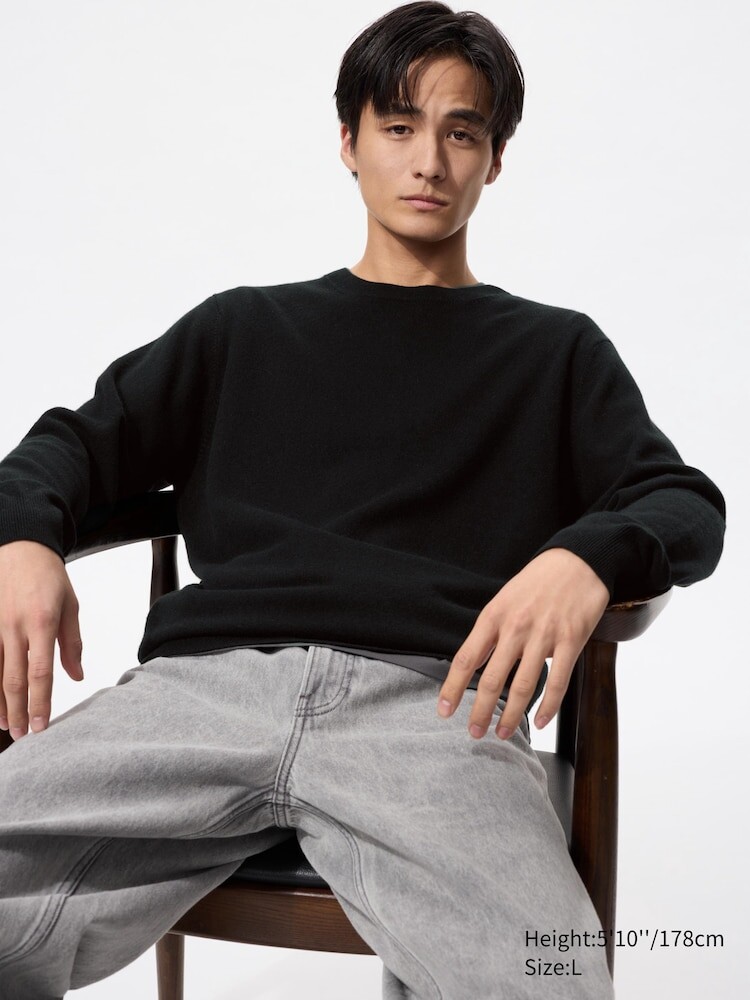 Джемпер с круглым вырезом из 100% кашемира Uniqlo, цвет 09 черный
Джемпер с круглым вырезом из 100% кашемира Uniqlo, цвет 09 черный