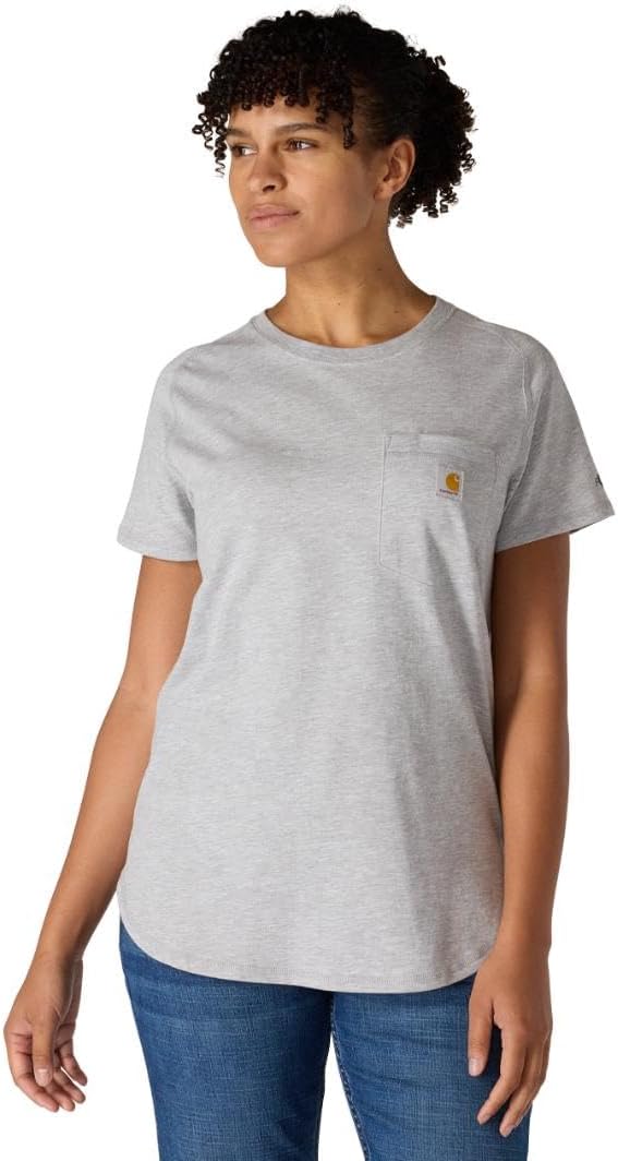 Carhartt Women's Force Relaxed Fit Midweight Pocket T-Shirt, Heather Grey, Серый, Carhartt Women's Force Relaxed Fit Midweight Pocket T-Shirt, Heather Grey
Carhartt Women's Force Relaxed Fit Midweight Pocket T-Shirt, Heather Grey, Серый, Carhartt Women's Force Relaxed Fit Midweight Pocket T-Shirt, Heather Grey