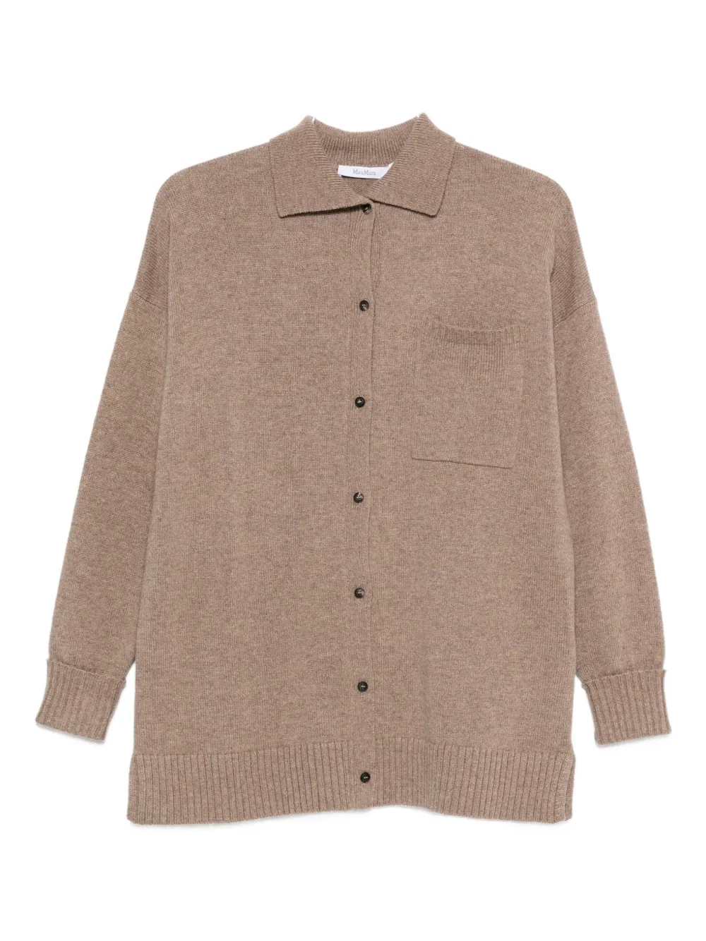 Кардиган на пуговицах с нагрудным карманом MAX MARA, коричневый
Кардиган на пуговицах с нагрудным карманом MAX MARA, коричневый
