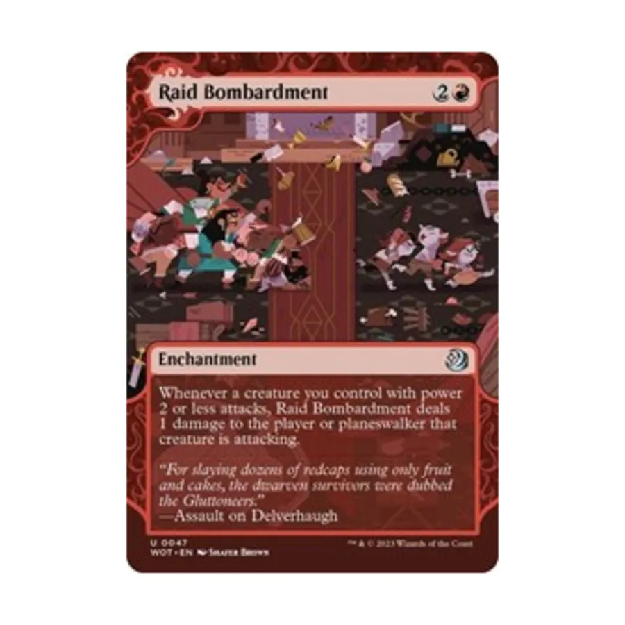 CCG Рейдовая бомбардировка (U), MTG - Wilds of Eldraine: Enchanting Tales
CCG Рейдовая бомбардировка (U), MTG - Wilds of Eldraine: Enchanting Tales