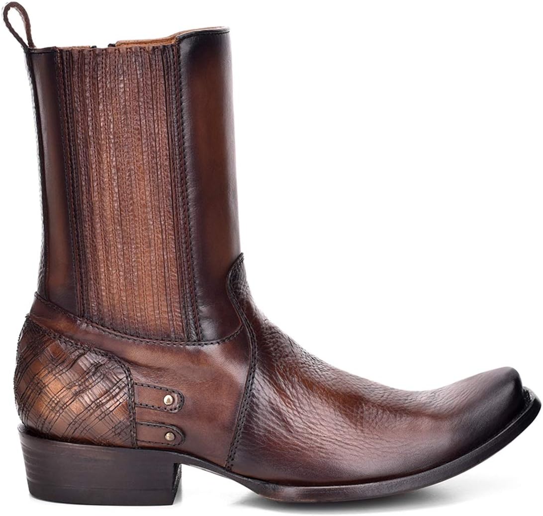 Мужские ботинки Cuadra из натуральной кожи с молнией, коричневые
Мужские ботинки Cuadra из натуральной кожи с молнией, коричневые