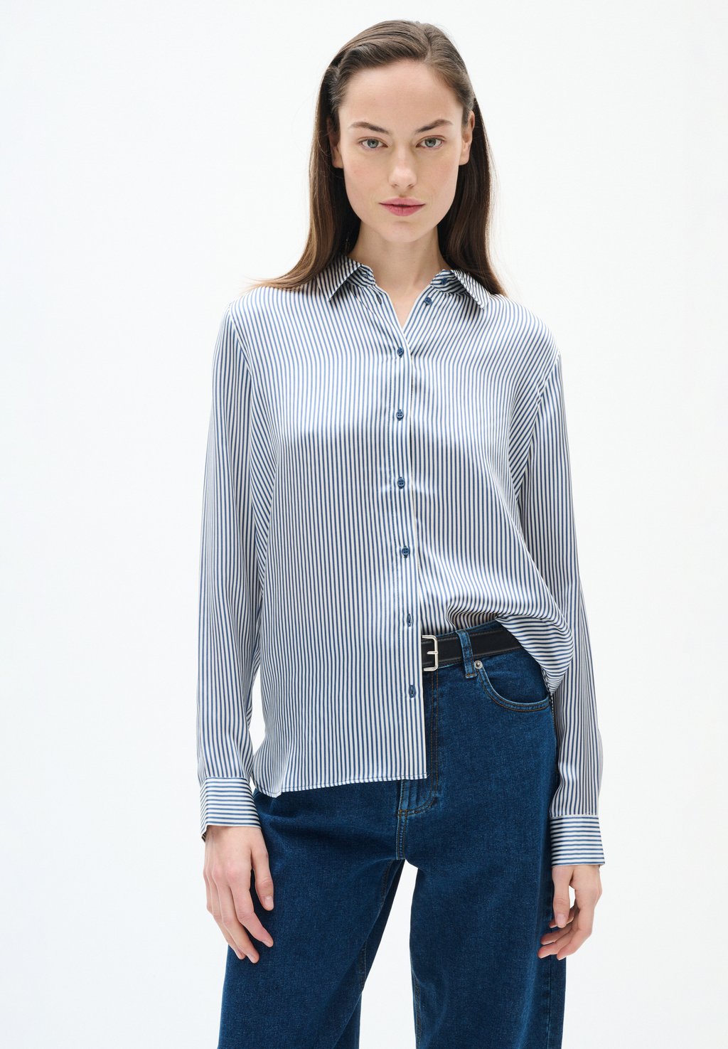 Блузка на пуговицах InWear, темно-синий
Блузка на пуговицах InWear, темно-синий