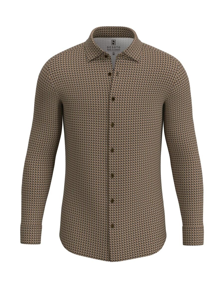 Приталенная рубашка на пуговицах DESOTO, коричневый
Приталенная рубашка на пуговицах DESOTO, коричневый