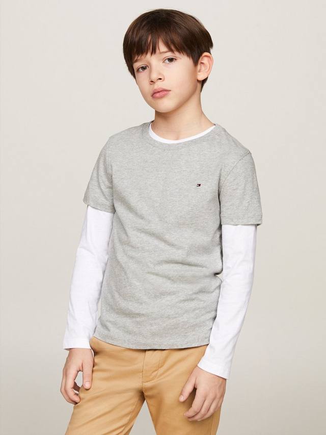 Детский базовый топ с коротким рукавом и круглым вырезом Tommy Hilfiger, Grey Heather
Детский базовый топ с коротким рукавом и круглым вырезом Tommy Hilfiger, Grey Heather