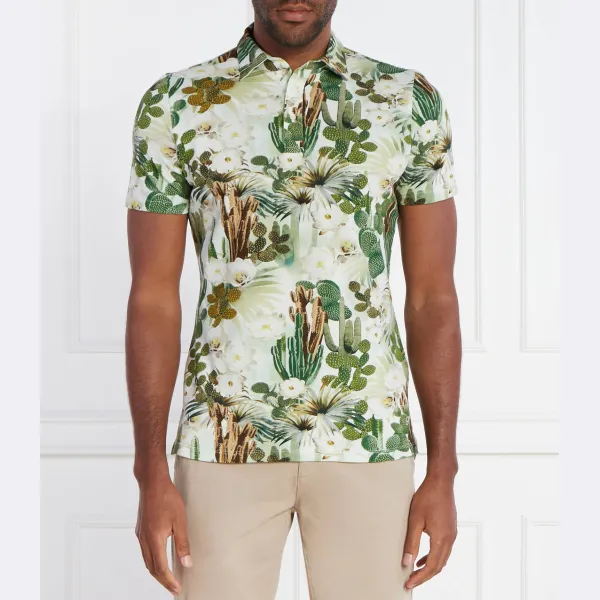 Рубашка-Поло узкого кроя Stenströms, зеленый
Рубашка-Поло узкого кроя Stenströms, зеленый