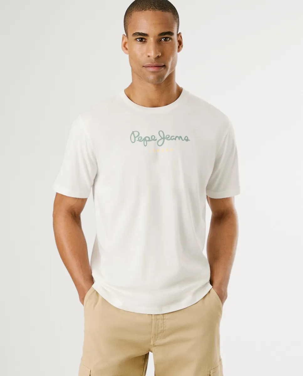 Мужская футболка с коротким рукавом и принтом логотипа Pepe Jeans, белый
Мужская футболка с коротким рукавом и принтом логотипа Pepe Jeans, белый