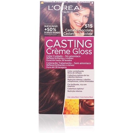 Loreal Paris Color Casting Crёme Gloss 515 Шоколадно-коричневый 600G без аммиака, L'Oreal
Loreal Paris Color Casting Crёme Gloss 515 Шоколадно-коричневый 600G без аммиака, L'Oreal