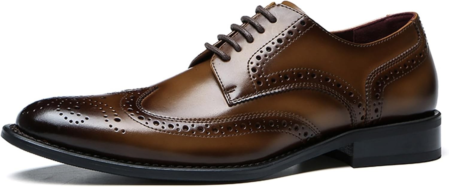 Мужские классические туфли из кожи с перфорацией, деловые туфли-оксфорды, броги, ретро-туфли-дерби на шнуровке, подходят для деловых поездок, свадеб и званых ужинов Negyanme, светло-коричневый
Мужские классические туфли из кожи с перфорацией, деловые туфли-оксфорды, броги, ретро-туфли-дерби на шнуровке, подходят для деловых поездок, свадеб и званых ужинов Negyanme, светло-коричневый