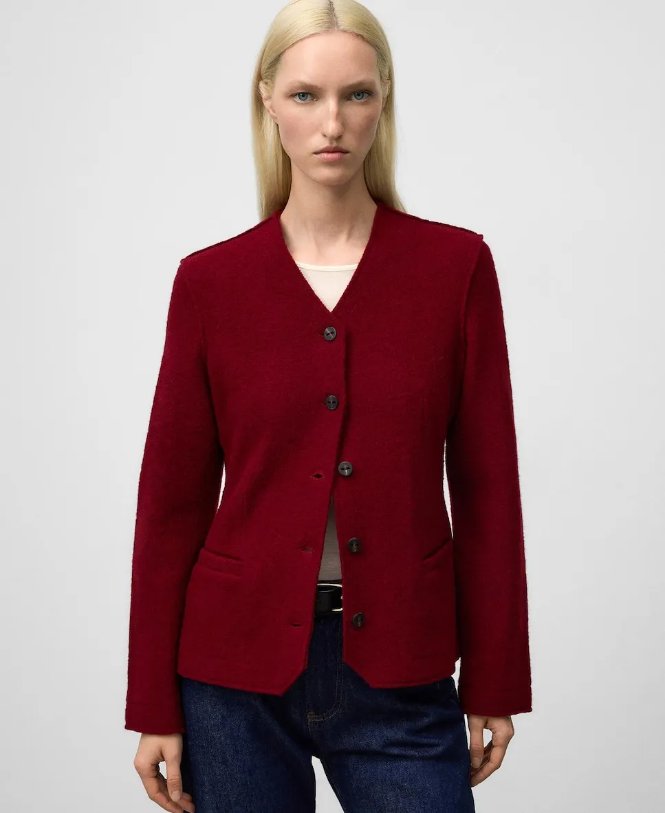 Женская приталенная куртка из шерсти мериноса Adolfo Dominguez, красный
Женская приталенная куртка из шерсти мериноса Adolfo Dominguez, красный