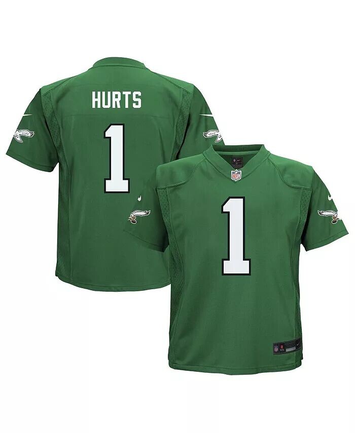 Джерси для мальчиков и девочек Jalen Hurts Philadelphia Eagles для альтернативной игры Nike, зеленый
Джерси для мальчиков и девочек Jalen Hurts Philadelphia Eagles для альтернативной игры Nike, зеленый