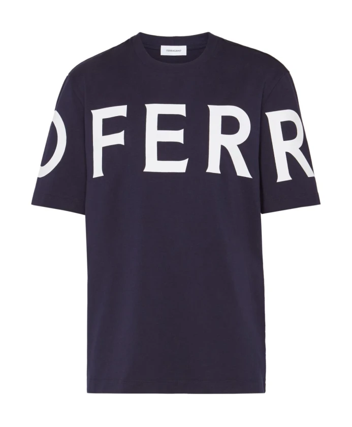 Синяя футболка с логотипом и круглым вырезом. Ferragamo, синий
Синяя футболка с логотипом и круглым вырезом. Ferragamo, синий