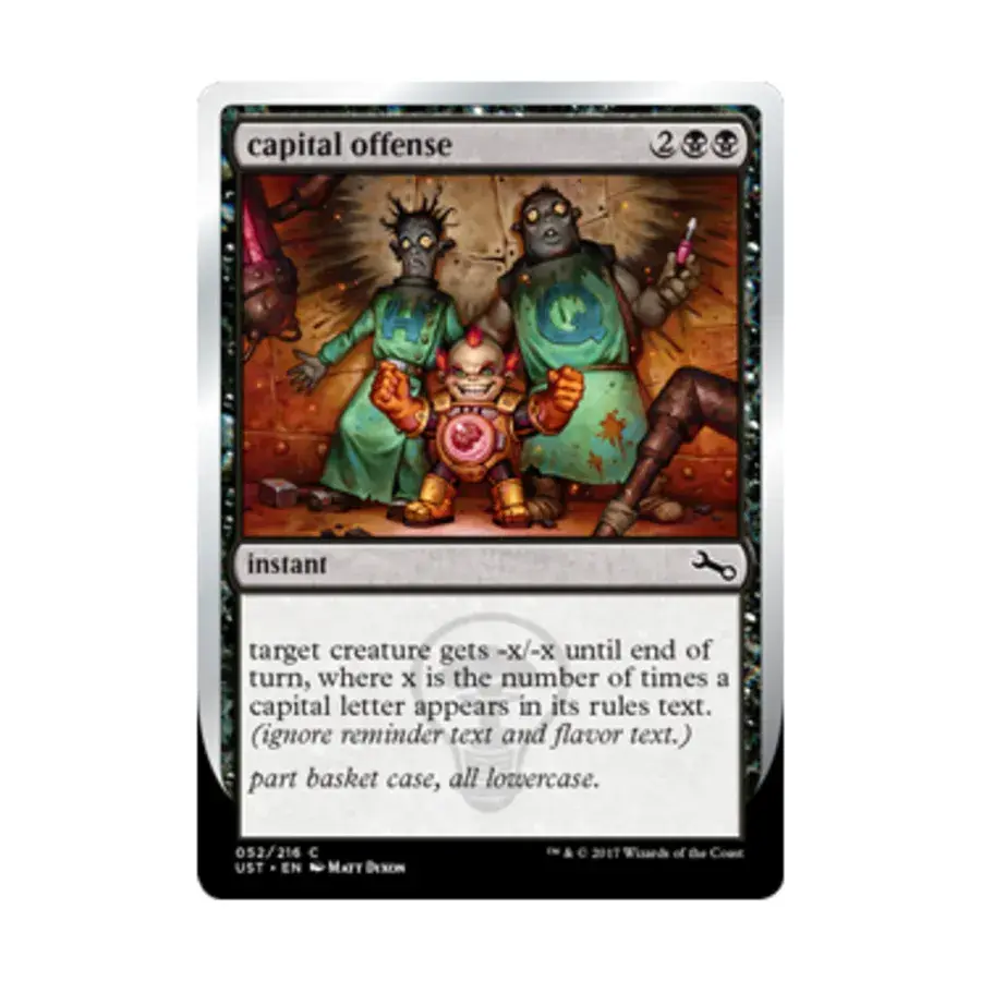 CCG преступление, караемое смертной казнью (C) (фольга), MTG - Unstable
CCG преступление, караемое смертной казнью (C) (фольга), MTG - Unstable